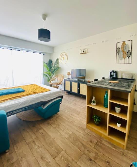 פור-מהון-פלאז' Studio Entre Mer Et Dunes Avec Balcon Vue Laterale Mer 50M Plage Pour 3 Pers Wifi Menage Compris מראה חיצוני תמונה